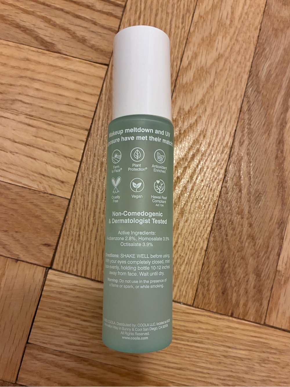 Unused! COOLA Aqua-Turquoise Makeup Setting Sunscreen Spray SPF 30 - Picture 5 of 5